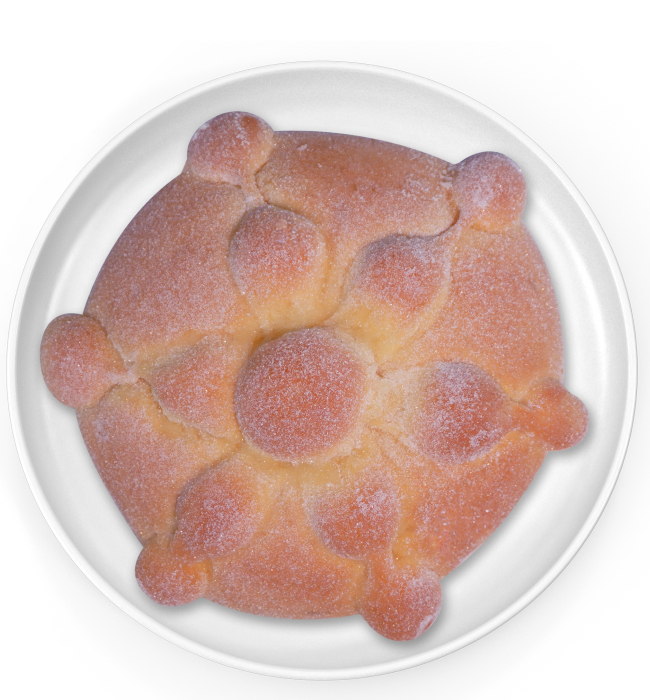 Pan de muerto tradicional grande