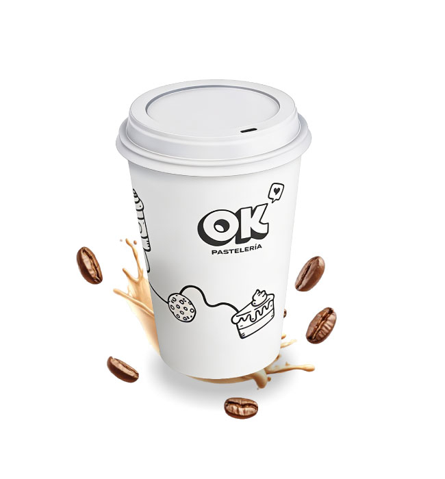 Café latte caliente